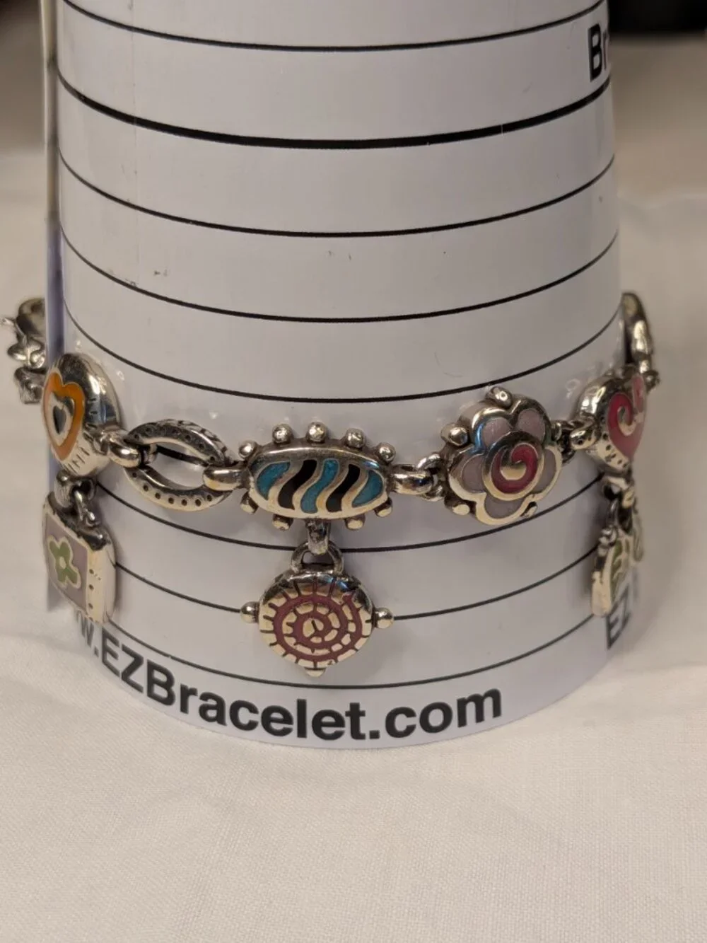 Brighton “Pop Garden” Enamel Charm Bracelet – Retired 8.5
